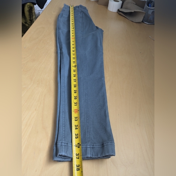 NWT Spanx Twill Straight Leg Pant color Hazy Blue Grey size XS - Picture 15 of 16